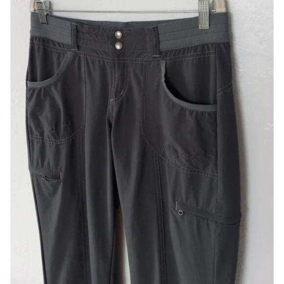 Kuhl Kurve Durango Convertible Cargo Hiking Pants Women's 4 Gray Cinch Hem - Picture 7 of 10